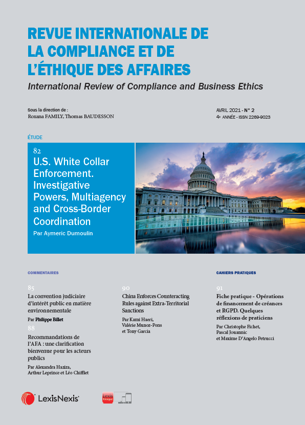 Revue Internationale de la Compliance et de l'éthique des affaires