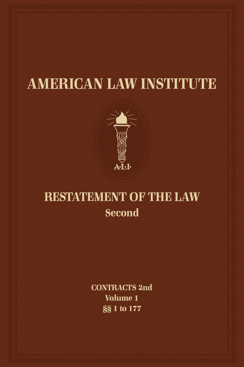 Restatement of the Law Second, Contracts book cover