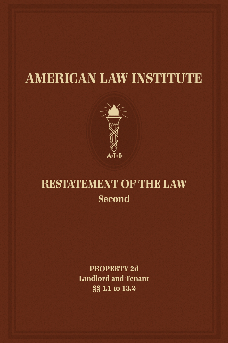 Restatement of the Law Second, Property (Landlord and Tenant) book cover