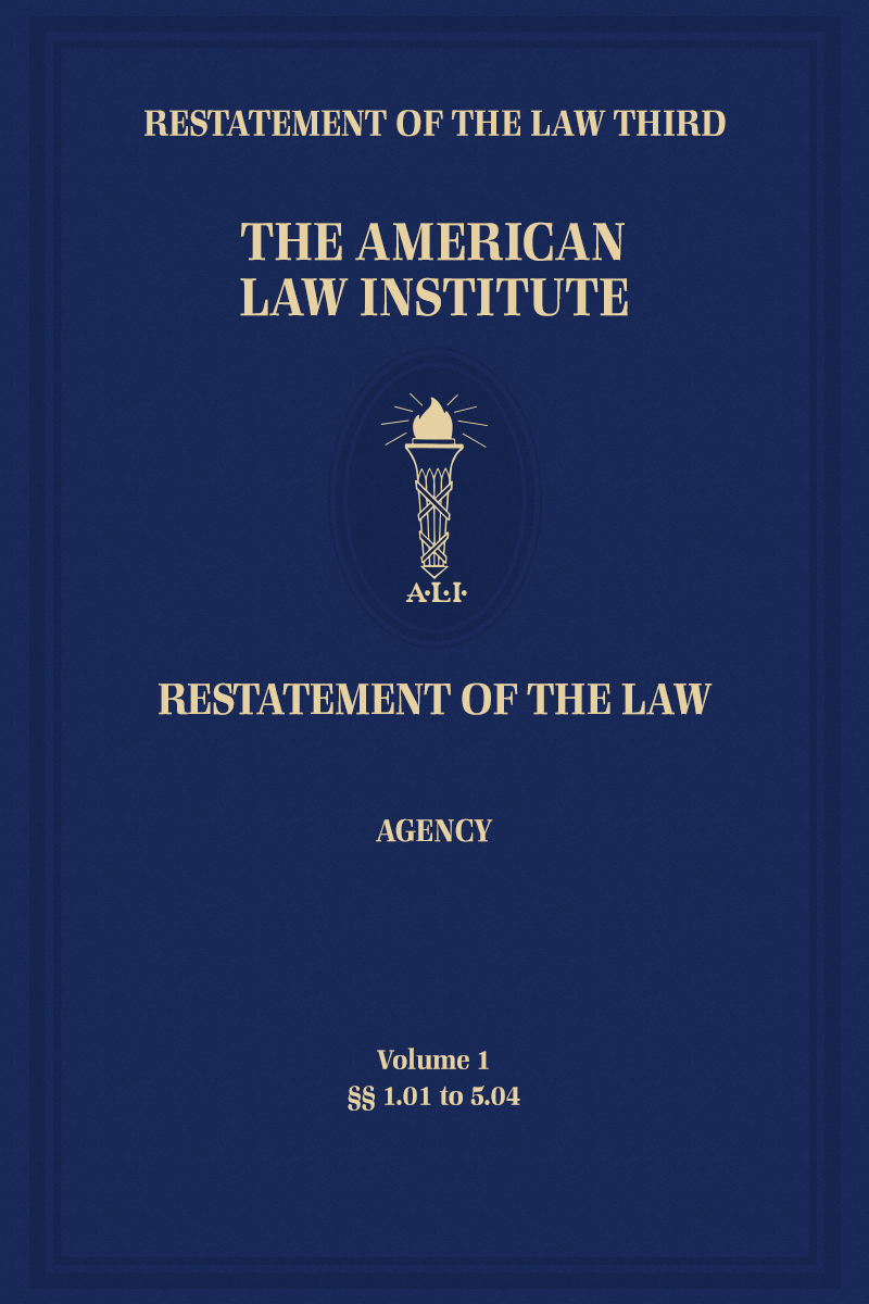 Restatement of the Law Third, Agency book cover