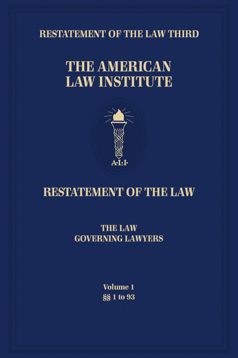 Restatement of the Law Third, The Law Governing Lawyers book cover