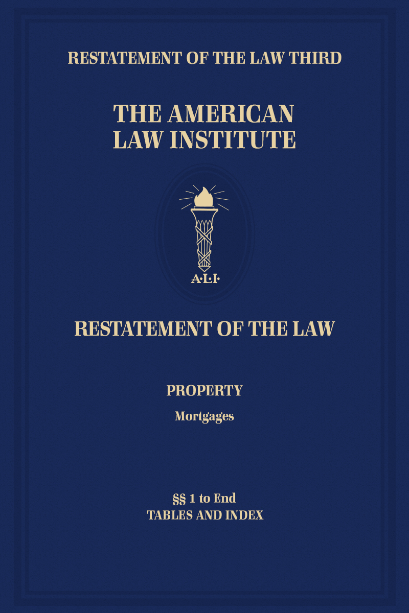 Restatement of the Law Third, Property (Mortgages) book cover