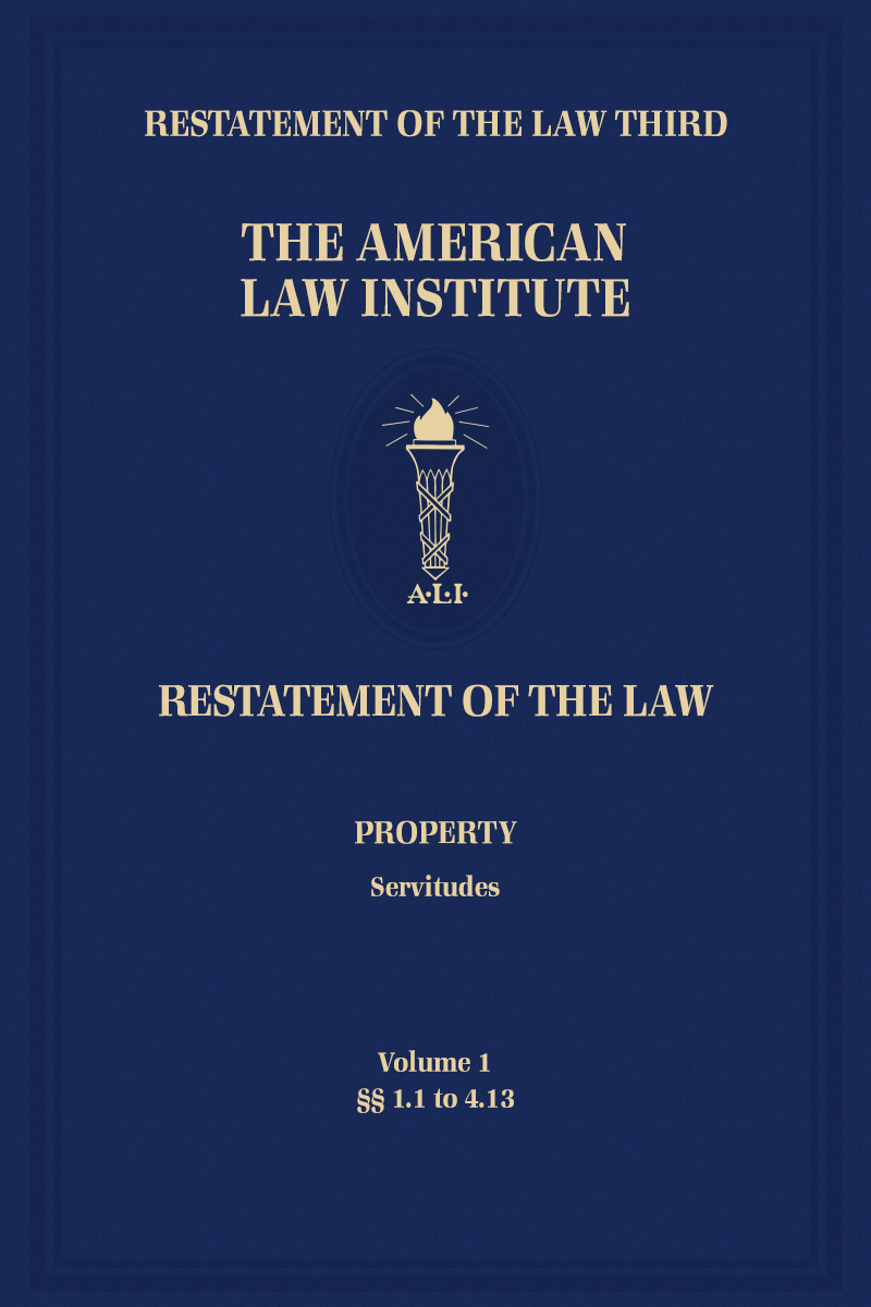 Restatement of the Law Third, Property (Servitudes) book cover