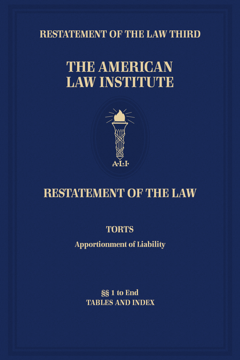Restatement of the Law Third, Torts: Apportionment of Liability book cover
 
