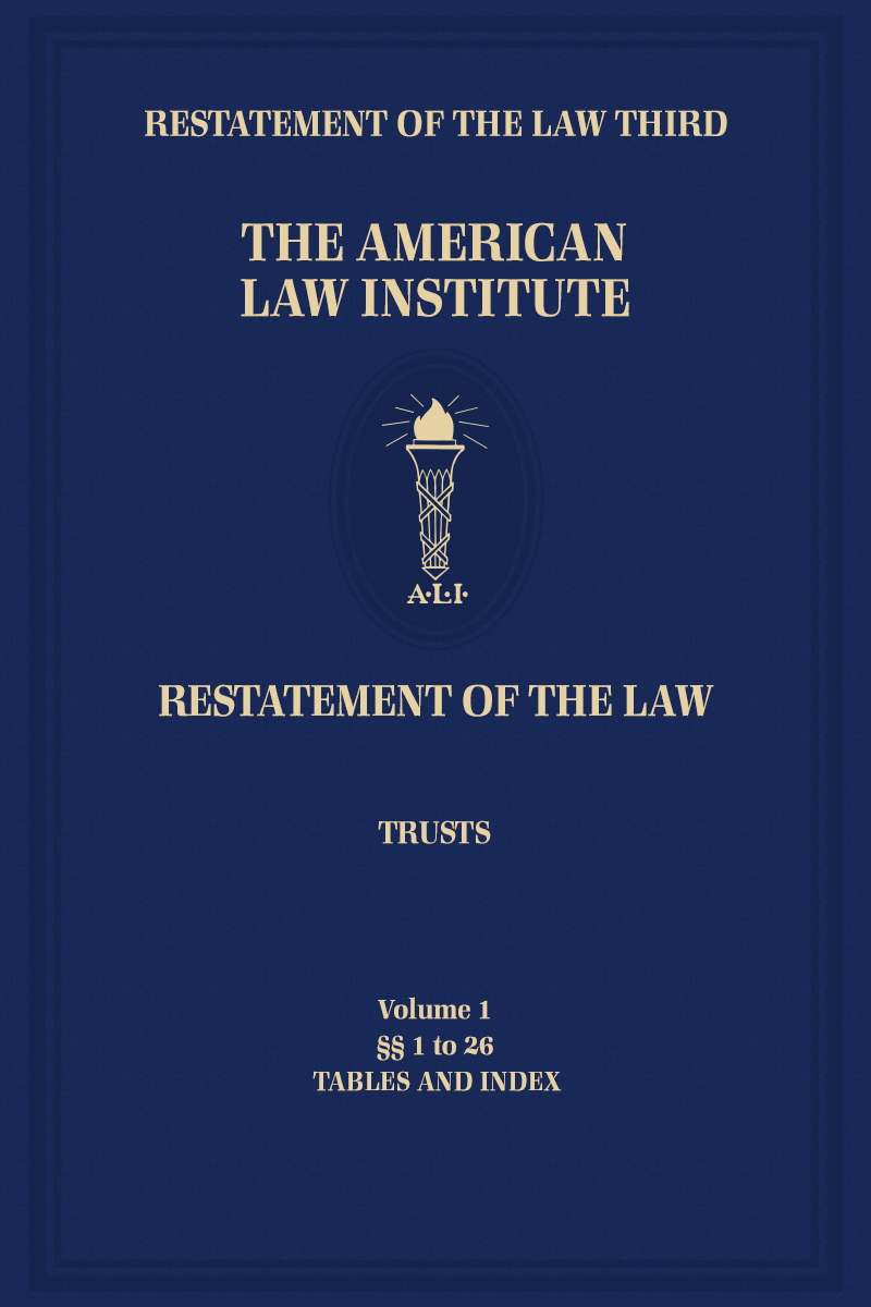 Restatement of the Law Third, Trusts Book Cover